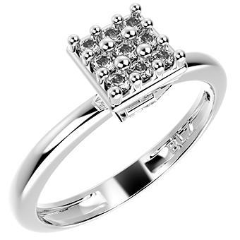 Tarnish Resistant, Nickel free and Hypoallergenic for Sensitive skin, Apparel and Accessories, Jewelry, Rings CZ Ring 925 Sterling Silver Women Jewelry 14275P Clear CZ 6