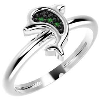 Tarnish Resistant, Nickel free and Hypoallergenic for Sensitive skin,   Green CZ 3