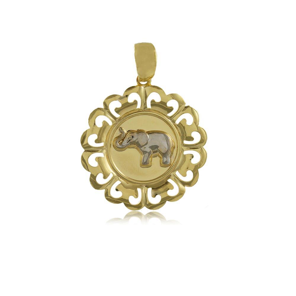 Tarnish Resistant, Nickel free and Hypoallergenic for Sensitive skin, Apparel and Accessories, Jewelry, Charms and Pendants Elephant Pendant Finished in 18K Yellow Gold Women Jewelry 20187R