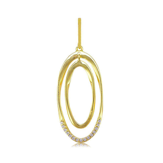 Tarnish Resistant, Nickel free and Hypoallergenic for Sensitive skin, Apparel and Accessories, Jewelry, Charms and Pendants CZ Pendant Finished in 18K Yellow Gold Women Jewelry 21759