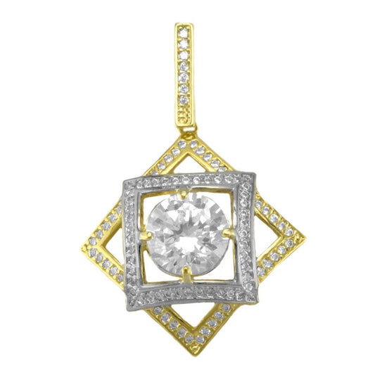 Tarnish Resistant, Nickel free and Hypoallergenic for Sensitive skin, Apparel and Accessories, Jewelry, Charms and Pendants CZ Pendant Finished in 18K Yellow Gold Women Jewelry 21780