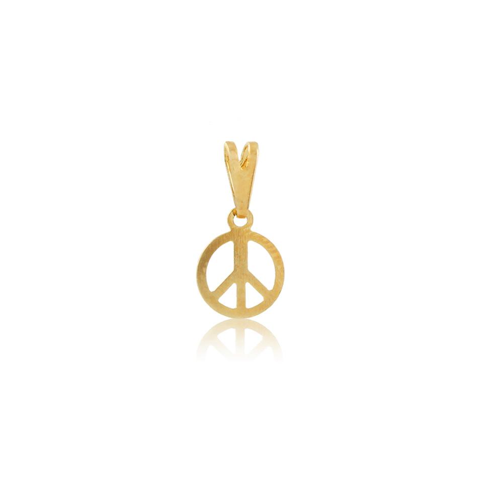 Tarnish Resistant, Nickel free and Hypoallergenic for Sensitive skin, Apparel and Accessories, Jewelry, Charms and Pendants Peace Pendant Finished in 18K Yellow Gold Women Jewelry 26082