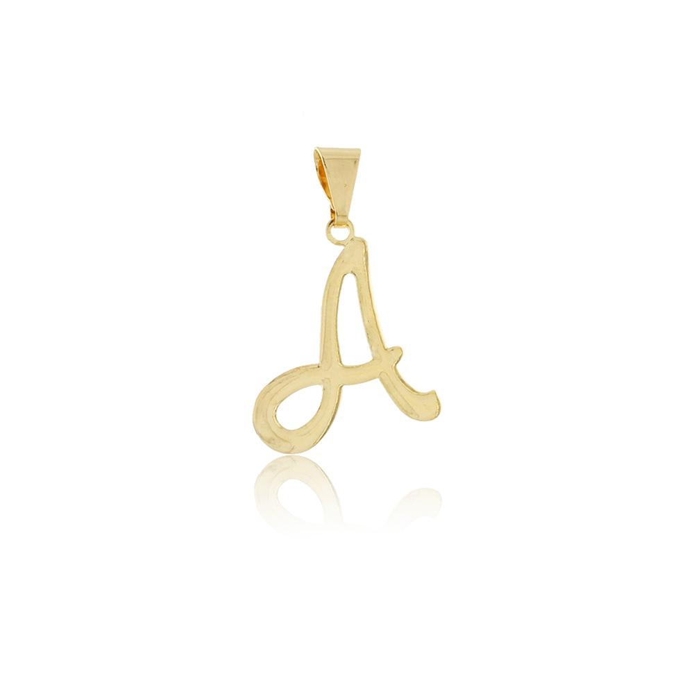 Tarnish Resistant, Nickel free and Hypoallergenic for Sensitive skin, Apparel and Accessories, Jewelry, Charms and Pendants Initial Pendant Finished in 18K Yellow Gold Women Jewelry 26140 A