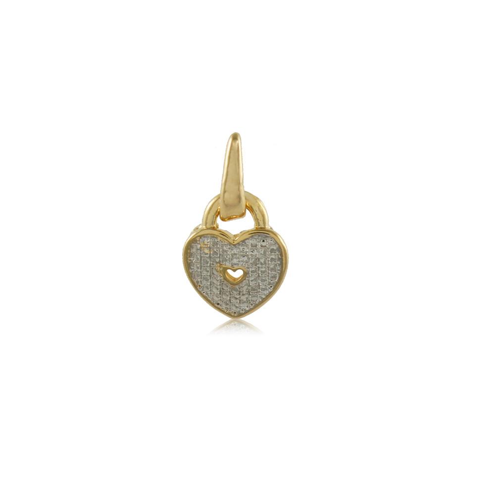 Tarnish Resistant, Nickel free and Hypoallergenic for Sensitive skin, Apparel and Accessories, Jewelry, Charms and Pendants Heart Pendant Finished in 18K Yellow Gold Women Jewelry 26195