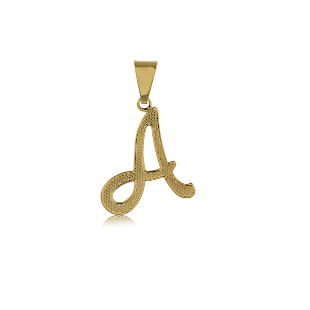 Tarnish Resistant, Nickel free and Hypoallergenic for Sensitive skin, Apparel and Accessories, Jewelry, Charms and Pendants Initial Pendant Finished in 18K Yellow Gold Women Jewelry 26267 A