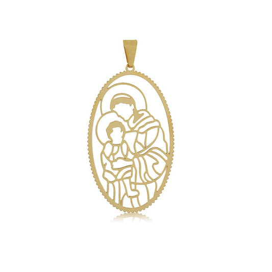 Tarnish Resistant, Nickel free and Hypoallergenic for Sensitive skin, Apparel and Accessories, Jewelry, Charms and Pendants Pendant Finished in 18K Yellow Gold Religious Jewelry 26298