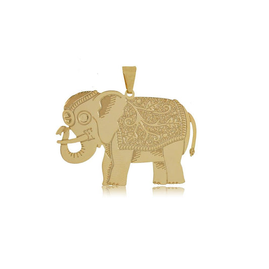 Tarnish Resistant, Nickel free and Hypoallergenic for Sensitive skin, Apparel and Accessories, Jewelry, Charms and Pendants Elephant Pendant Finished in 18K Yellow Gold Women Jewelry 26305