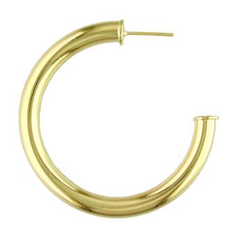 Tarnish Resistant, Nickel free and Hypoallergenic for Sensitive skin, Apparel and Accessories, Jewelry, Earrings Hoop Earring Finished in 18K Yellow Gold Women Jewelry 35278