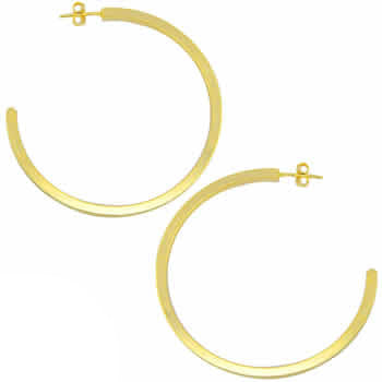 Tarnish Resistant, Nickel free and Hypoallergenic for Sensitive skin, Apparel and Accessories, Jewelry, Earrings Hoop Earring Finished in 18K Yellow Gold Women Jewelry 35287