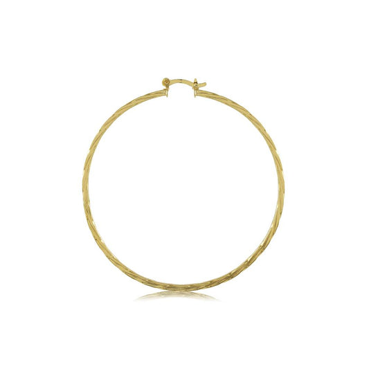 Tarnish Resistant, Nickel free and Hypoallergenic for Sensitive skin, Apparel and Accessories, Jewelry, Earrings Hoop Earring Finished in 18K Yellow Gold Women Jewelry 35444