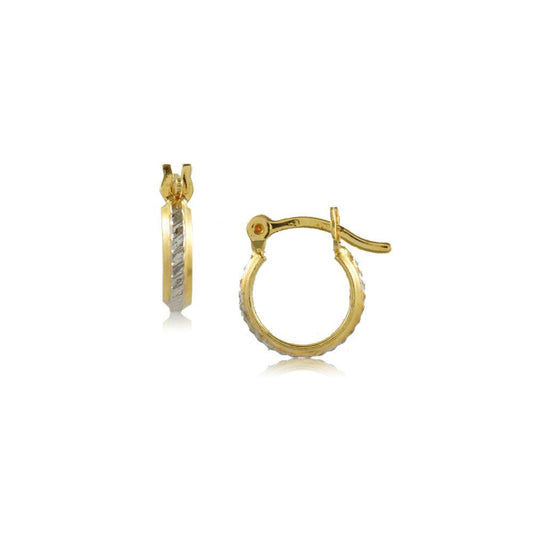 Tarnish Resistant, Nickel free and Hypoallergenic for Sensitive skin, Apparel and Accessories, Jewelry, Earrings Hoop Earring Finished in 18K Yellow Gold Women Jewelry 35616