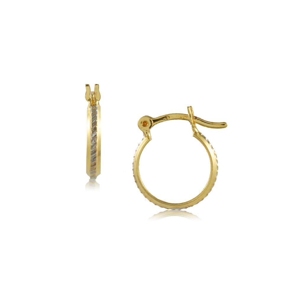 Tarnish Resistant, Nickel free and Hypoallergenic for Sensitive skin, Apparel and Accessories, Jewelry, Earrings Hoop Earring Finished in 18K Yellow Gold Women Jewelry 35617