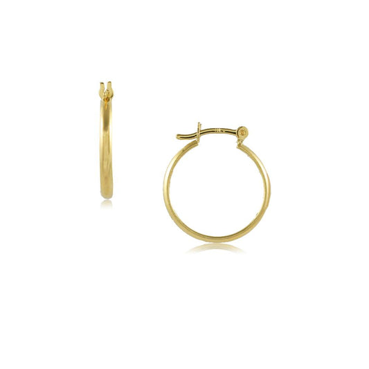 Tarnish Resistant, Nickel free and Hypoallergenic for Sensitive skin, Apparel and Accessories, Jewelry, Earrings Hoop Earring Finished in 18K Yellow Gold Women Jewelry 35674