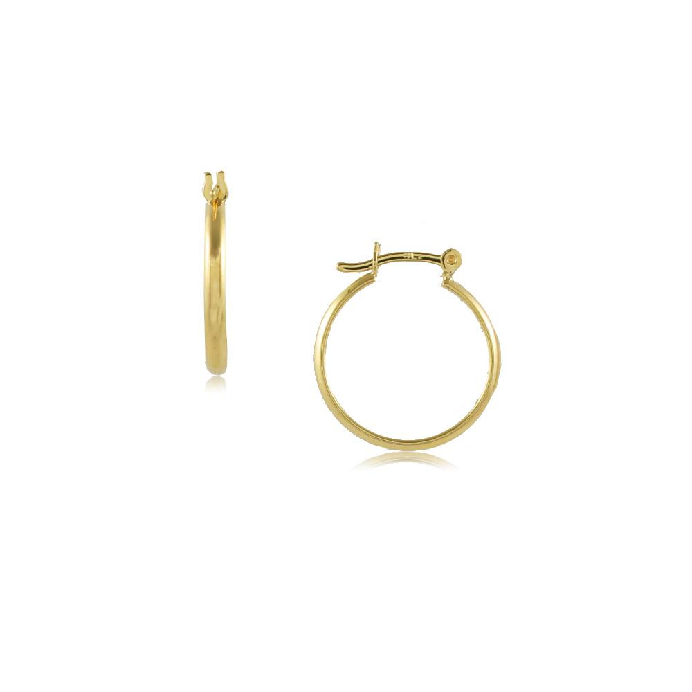 Tarnish Resistant, Nickel free and Hypoallergenic for Sensitive skin, Apparel and Accessories, Jewelry, Earrings Hoop Earring Finished in 18K Yellow Gold Women Jewelry 35675