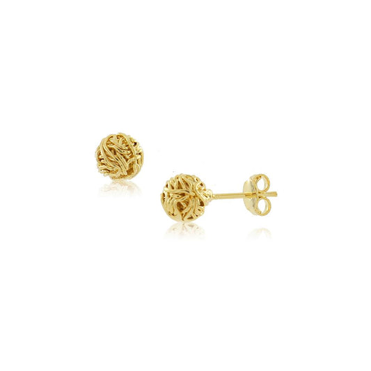 Tarnish Resistant, Nickel free and Hypoallergenic for Sensitive skin, Apparel and Accessories, Jewelry, Earrings Woven Knot Stud Earring Finished in 18K Yellow Gold Women Jewelry 36269