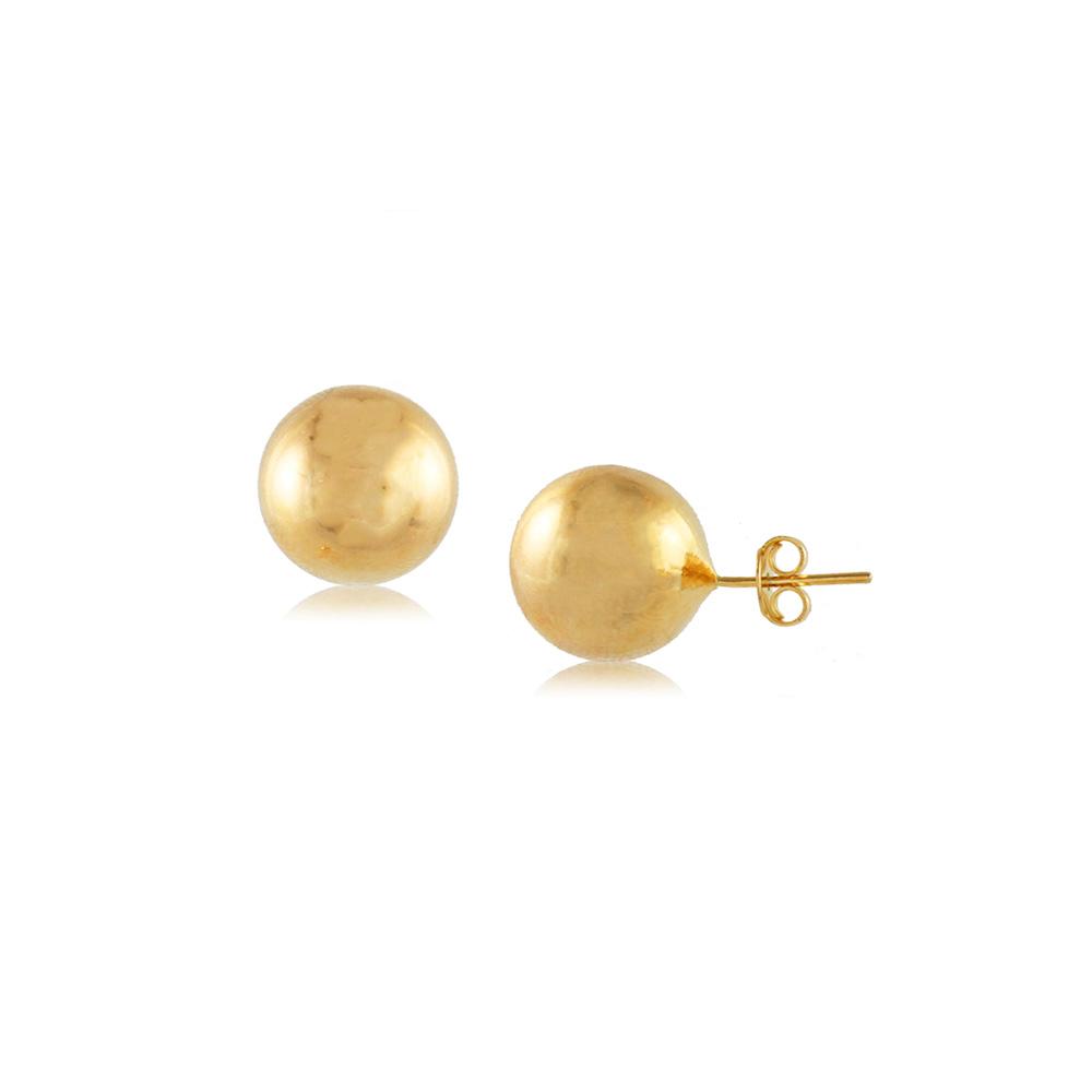 Tarnish Resistant, Nickel free and Hypoallergenic for Sensitive skin, Apparel and Accessories, Jewelry, Earrings Sphere Stud Earring Finished in 18K Yellow Gold Women Jewelry 36279