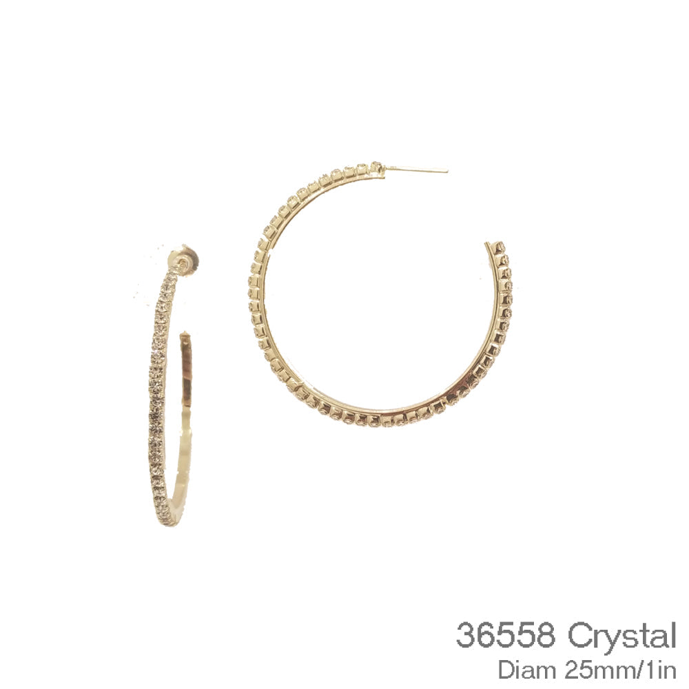 Tarnish Resistant, Nickel free and Hypoallergenic for Sensitive skin, Apparel and Accessories, Jewelry, Earrings Open Whole Crystals Earring Finished in 18K Yellow Gold Women Jewelry 36558