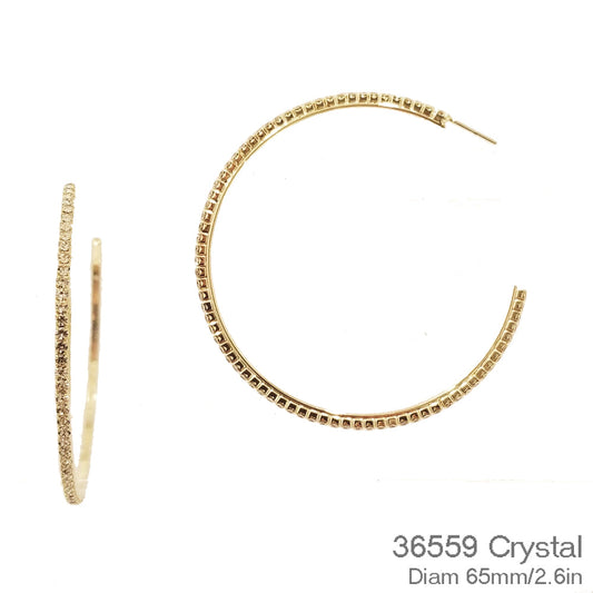 Tarnish Resistant, Nickel free and Hypoallergenic for Sensitive skin, Apparel and Accessories, Jewelry, Earrings Open Whole Crystals Earring Finished in 18K Yellow Gold Women Jewelry 36559