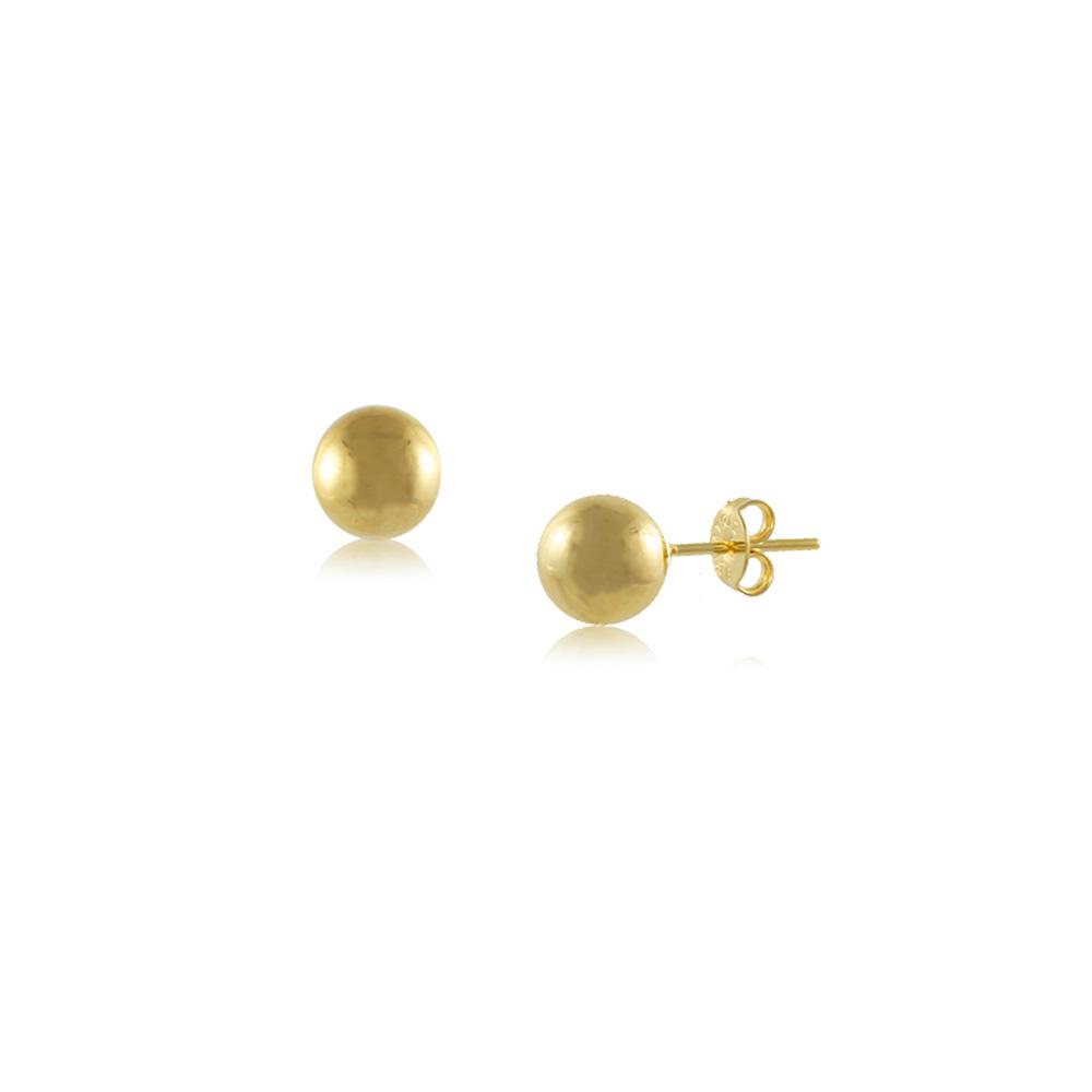 Tarnish Resistant, Nickel free and Hypoallergenic for Sensitive skin, Apparel and Accessories, Jewelry, Earrings Sphere Stud Earring Finished in 18K Yellow Gold Women Jewelry 38012