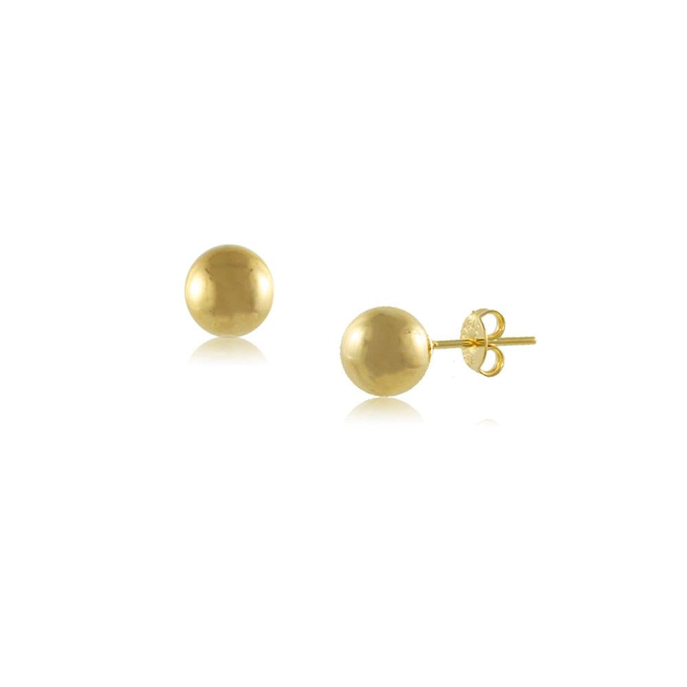 Tarnish Resistant, Nickel free and Hypoallergenic for Sensitive skin, Apparel and Accessories, Jewelry, Earrings Sphere Stud Earring Finished in 18K Yellow Gold Women Jewelry 38013