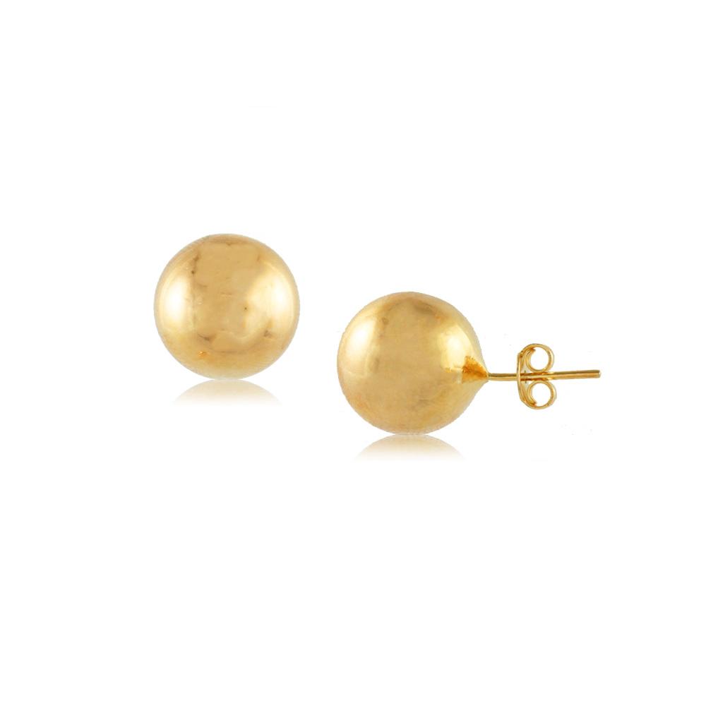 Tarnish Resistant, Nickel free and Hypoallergenic for Sensitive skin, Apparel and Accessories, Jewelry, Earrings Sphere Stud Earring Finished in 18K Yellow Gold Women Jewelry 38014