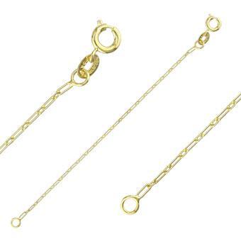 Tarnish Resistant, Nickel free and Hypoallergenic for Sensitive skin, Apparel and Accessories, Jewelry, Necklaces Paperclip Chain Necklace Finished in 18K Yellow Gold Women Jewelry 40056 45cm/18in