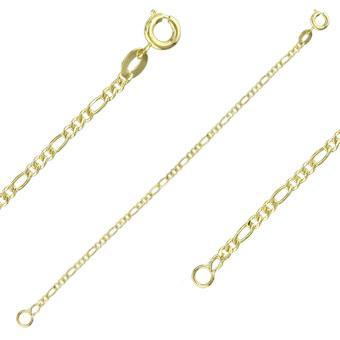 Tarnish Resistant, Nickel free and Hypoallergenic for Sensitive skin, Apparel and Accessories, Jewelry, Necklaces Figaro Chain Necklace Finished in 18K Yellow Gold Men Jewelry 40106 45cm/18in