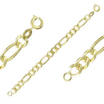 Tarnish Resistant, Nickel free and Hypoallergenic for Sensitive skin, Apparel and Accessories, Jewelry, Necklaces Figaro Chain Necklace Finished in 18K Yellow Gold Men Jewelry 40318 60cm/24in