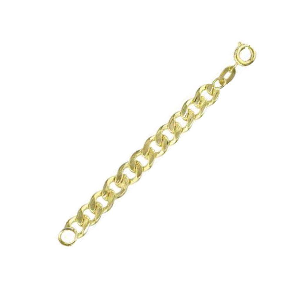 Tarnish Resistant, Nickel free and Hypoallergenic for Sensitive skin, Apparel and Accessories, Jewelry, Bracelets Curb Chain Bracelet Finished in 18K Yellow Gold Men Jewelry 50448