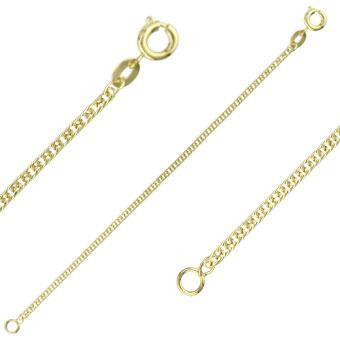 Tarnish Resistant, Nickel free and Hypoallergenic for Sensitive skin, Apparel and Accessories, Jewelry, Necklaces Curb Chain Necklace Finished in 18K Yellow Gold Women Jewelry 40456 45cm/18in