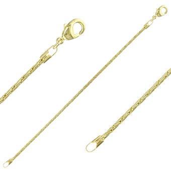 Tarnish Resistant, Nickel free and Hypoallergenic for Sensitive skin, Apparel and Accessories, Jewelry, Necklaces Wheat Chain Necklace Finished in 18K Yellow Gold Women Jewelry 40656 45cm/18in