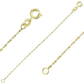 Tarnish Resistant, Nickel free and Hypoallergenic for Sensitive skin, Apparel and Accessories, Jewelry, Necklaces Twisted Serpentine Chain Necklace Finished in 18K Yellow Gold Women Jewelry 40730 40cm/16in