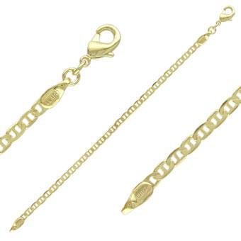 Tarnish Resistant, Nickel free and Hypoallergenic for Sensitive skin, Apparel and Accessories, Jewelry, Necklaces Mariner Chain Necklace Finished in 18K Yellow Gold Men Jewelry 40881 45cm/18in