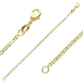 Tarnish Resistant, Nickel free and Hypoallergenic for Sensitive skin, Apparel and Accessories, Jewelry, Necklaces Mariner Chain Necklace Finished in 18K Yellow Gold Men Jewelry 40936 45cm/18in