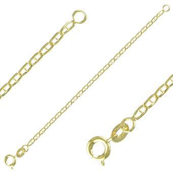 Tarnish Resistant, Nickel free and Hypoallergenic for Sensitive skin, Apparel and Accessories, Jewelry, Necklaces Mariner Chain Necklace Finished in 18K Yellow Gold Men Jewelry 41011 45cm/18in