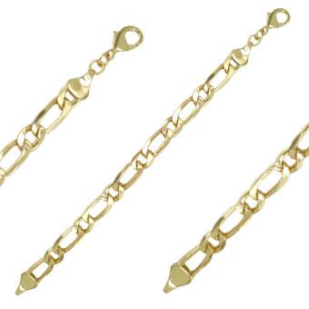 Tarnish Resistant, Nickel free and Hypoallergenic for Sensitive skin, Apparel and Accessories, Jewelry, Necklaces Figaro Chain Necklace Finished in 18K Yellow Gold Men Jewelry 41174