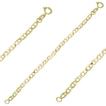 Tarnish Resistant, Nickel free and Hypoallergenic for Sensitive skin, Apparel and Accessories, Jewelry, Necklaces Mariner Chain Necklace Finished in 18K Yellow Gold Men Jewelry 41207 50cm/20in