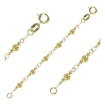 Tarnish Resistant, Nickel free and Hypoallergenic for Sensitive skin, Apparel and Accessories, Jewelry, Necklaces Spheres Beads Chain Necklace Finished in 18K Yellow Gold Women Jewelry 41455 40cm/16in