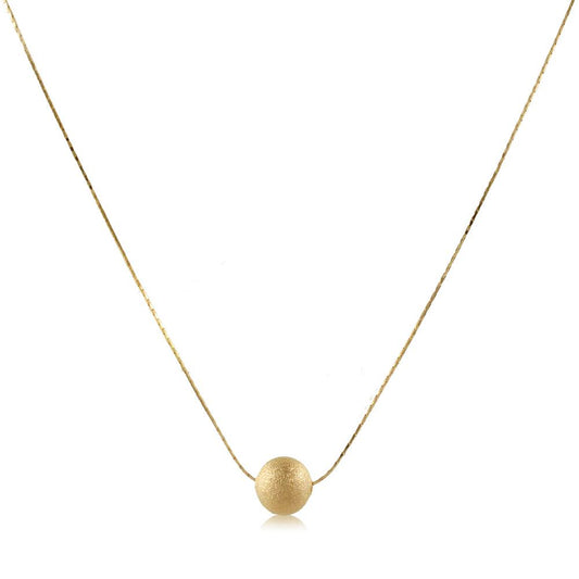 Tarnish Resistant, Nickel free and Hypoallergenic for Sensitive skin, Apparel and Accessories, Jewelry, Necklaces Stardust Metal Ball Necklace Finished in 18K Yellow Gold Women Jewelry 46055