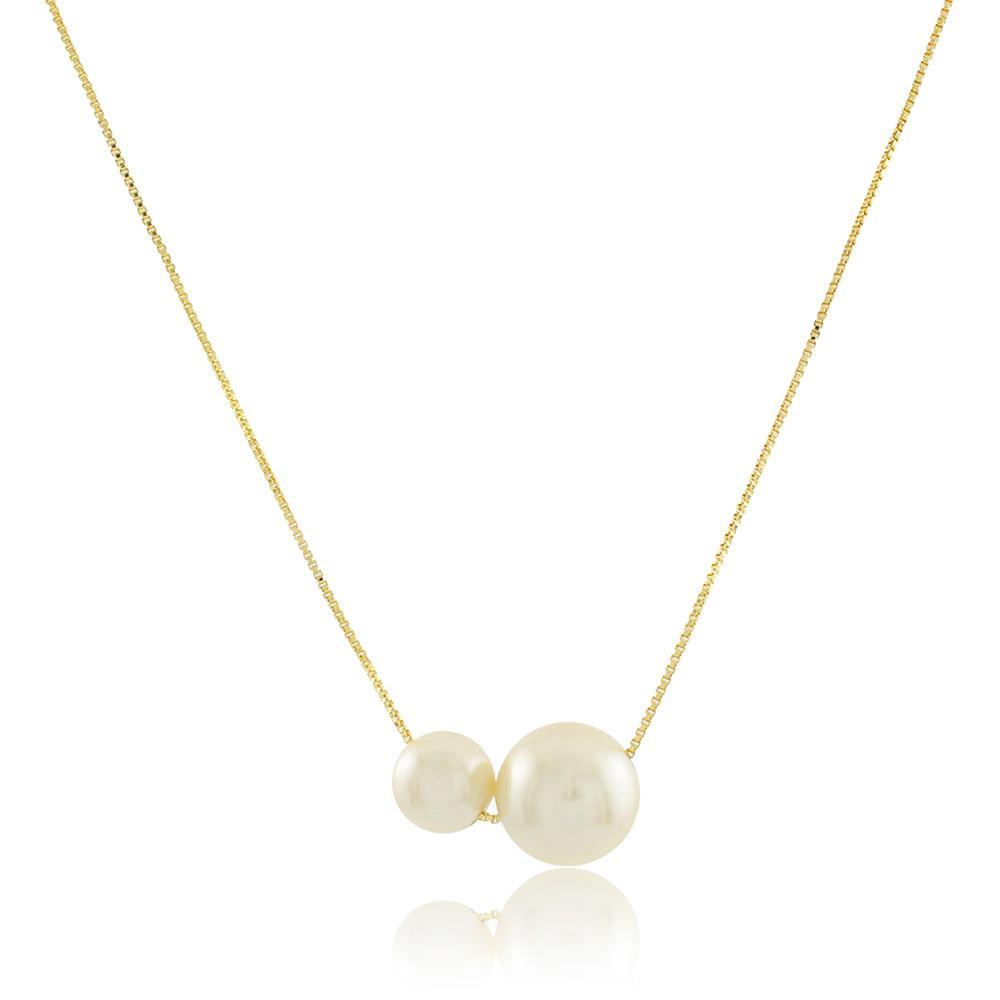 Tarnish Resistant, Nickel free and Hypoallergenic for Sensitive skin, Apparel and Accessories, Jewelry, Necklaces Pearl Necklace Finished in 18K Yellow Gold Women Jewelry 46067