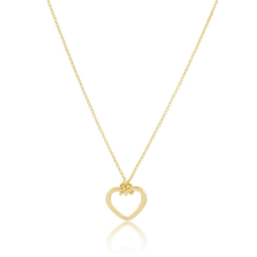 Tarnish Resistant, Nickel free and Hypoallergenic for Sensitive skin, Apparel and Accessories, Jewelry, Necklaces Heart Necklace Finished in 18K Yellow Gold Women Jewelry 46070