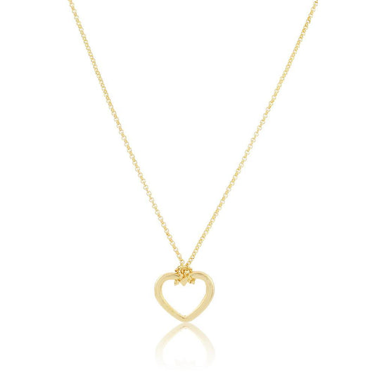 Tarnish Resistant, Nickel free and Hypoallergenic for Sensitive skin, Apparel and Accessories, Jewelry, Necklaces Heart Necklace Finished in 18K Yellow Gold Women Jewelry 46070