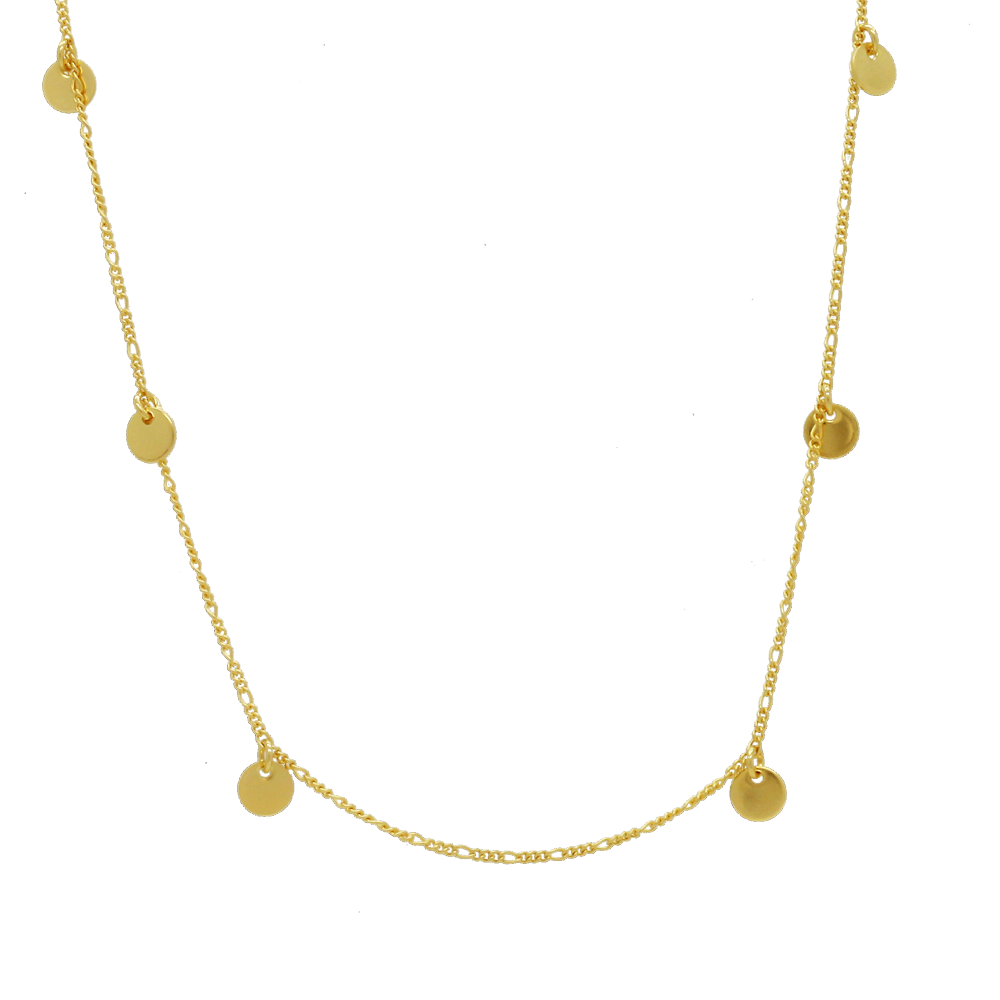 Tarnish Resistant, Nickel free and Hypoallergenic for Sensitive skin, Apparel and Accessories, Jewelry, Necklaces Necklace Finished in 18K Yellow Gold Women Jewelry 46143