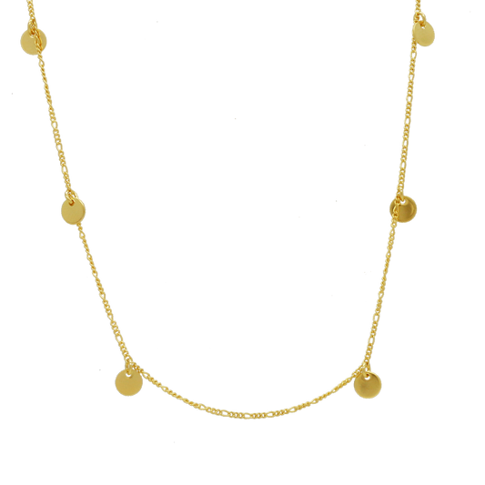 Tarnish Resistant, Nickel free and Hypoallergenic for Sensitive skin, Apparel and Accessories, Jewelry, Necklaces Necklace Finished in 18K Yellow Gold Women Jewelry 46143