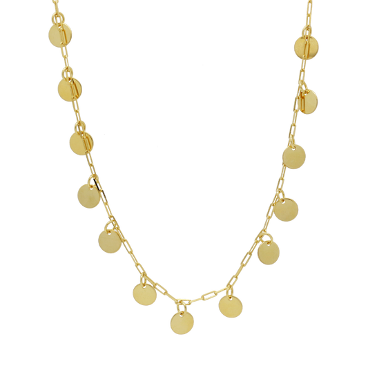 Tarnish Resistant, Nickel free and Hypoallergenic for Sensitive skin, Apparel and Accessories, Jewelry, Necklaces Necklace Finished in 18K Yellow Gold Women Jewelry 46149