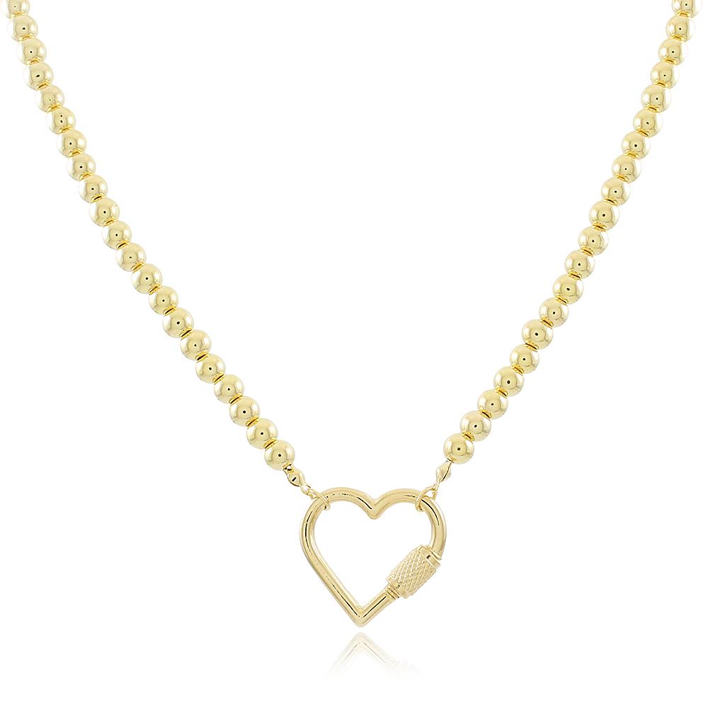 Tarnish Resistant, Nickel free and Hypoallergenic for Sensitive skin, Apparel and Accessories, Jewelry, Necklaces Necklace Finished in 18K Yellow Gold Women Jewelry 46169