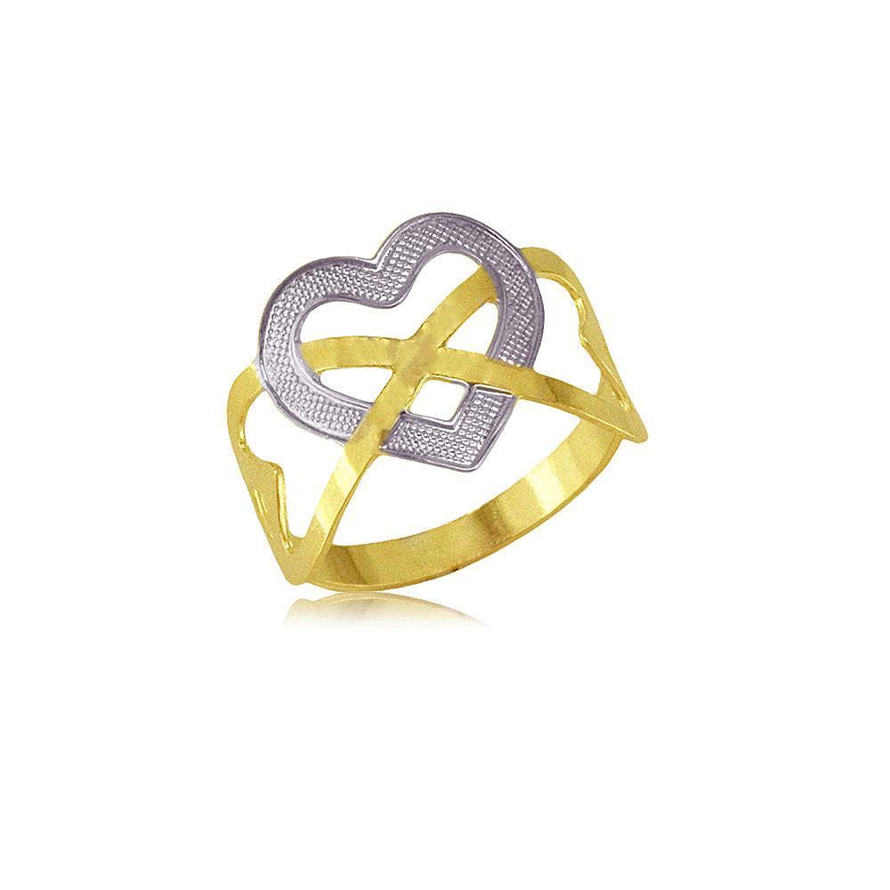 Tarnish Resistant, Nickel free and Hypoallergenic for Sensitive skin, Apparel and Accessories, Jewelry, Rings Heart Ring Finished in 18K Yellow Gold Women Jewelry 62496 6