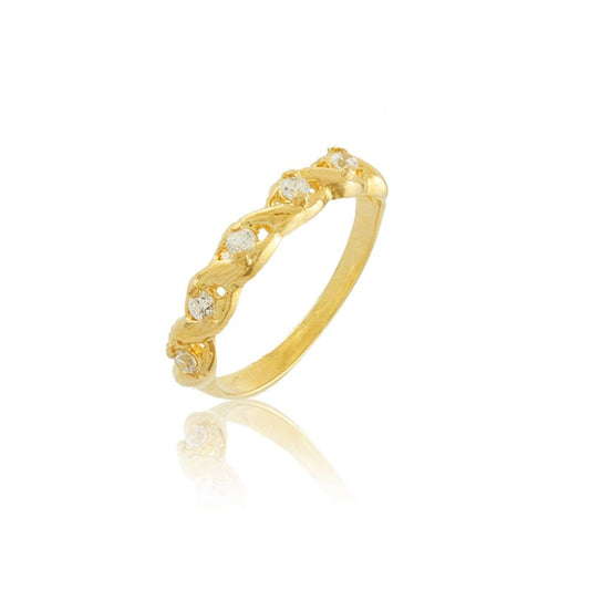 Tarnish Resistant, Nickel free and Hypoallergenic for Sensitive skin, Apparel and Accessories, Jewelry, Rings Ring Finished in 18K Yellow Gold Women Jewelry 66006 6