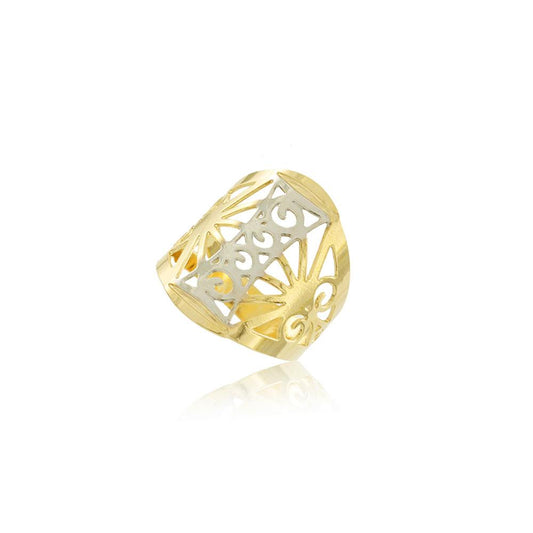 Tarnish Resistant, Nickel free and Hypoallergenic for Sensitive skin, Apparel and Accessories, Jewelry, Rings Ring Finished in 18K Yellow Gold Women Jewelry 66014 6