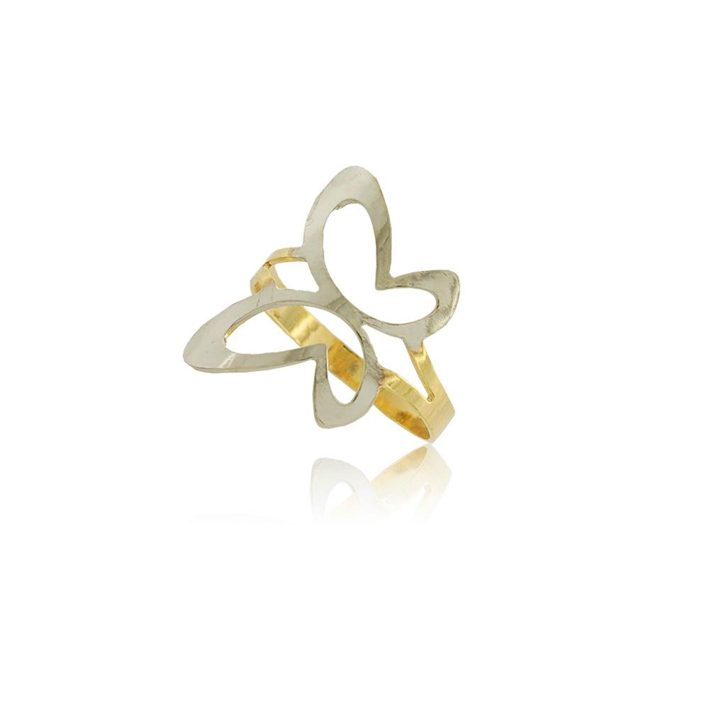 Tarnish Resistant, Nickel free and Hypoallergenic for Sensitive skin, Apparel and Accessories, Jewelry, Rings Butterfly Ring Finished in 18K Yellow Gold Women Jewelry 66016 6